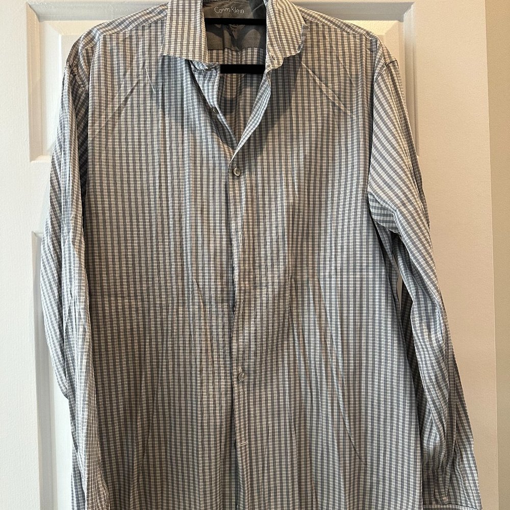 Calvin Klein Light Grey Extreme Slim Fit Button Shirt